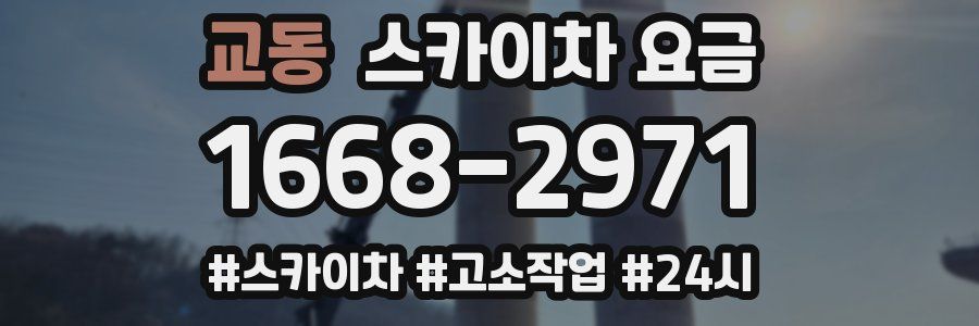 교동 스카이차 요금