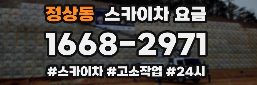 정상동 스카이차 요금