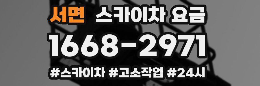 서면 스카이차 요금