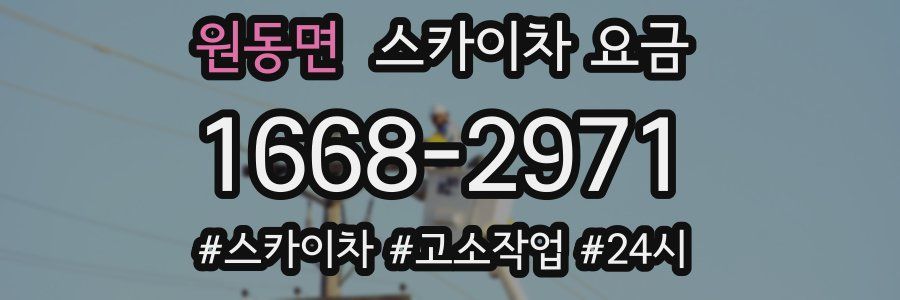 원동면 스카이차 요금