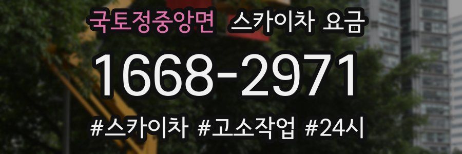 국토정중앙면 스카이차 요금