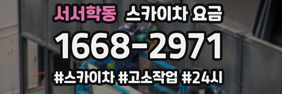 서서학동 스카이차 요금