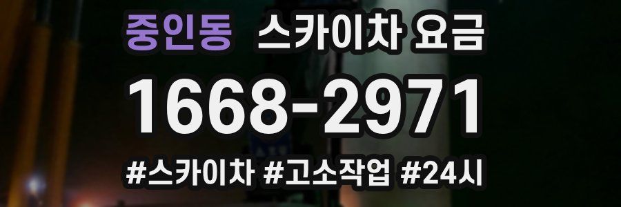 중인동 스카이차 요금