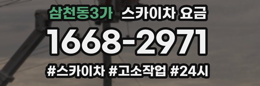 삼천동3가 스카이차 요금