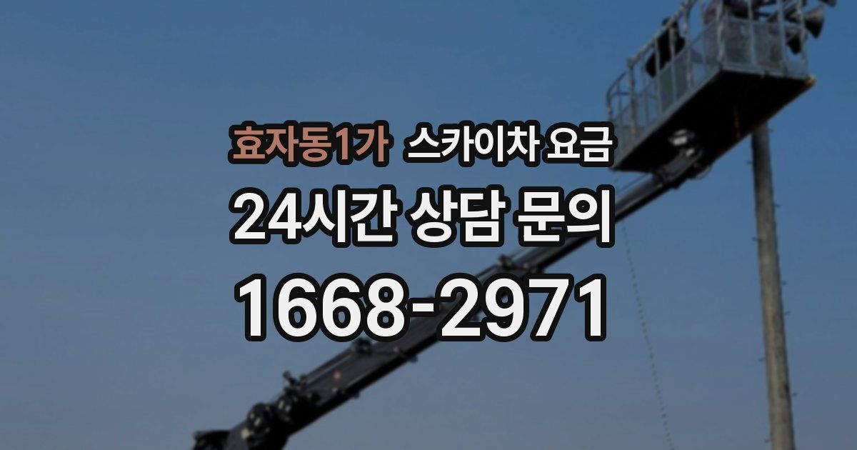 효자동1가 스카이차 요금