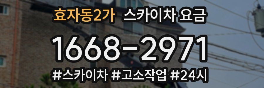 효자동2가 스카이차 요금