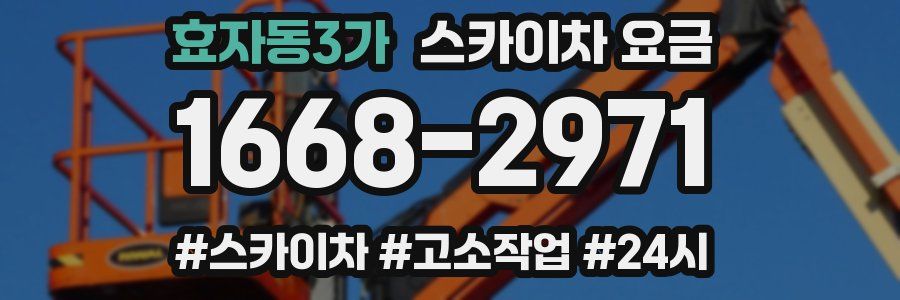 효자동3가 스카이차 요금