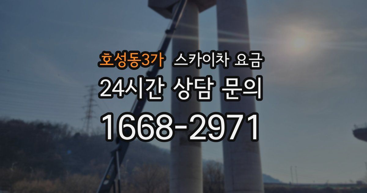 호성동3가 스카이차 요금