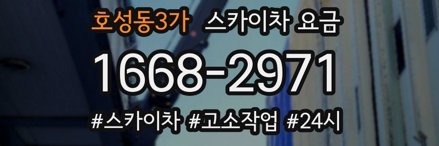 호성동3가 스카이차 요금