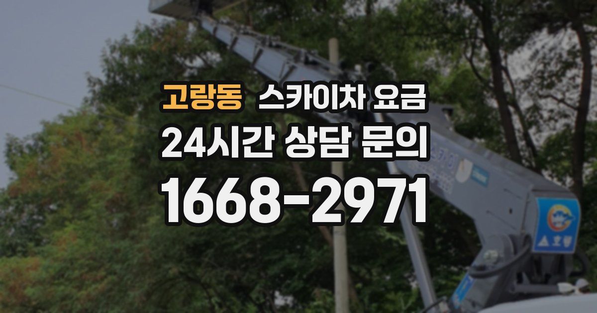 고랑동 스카이차 요금