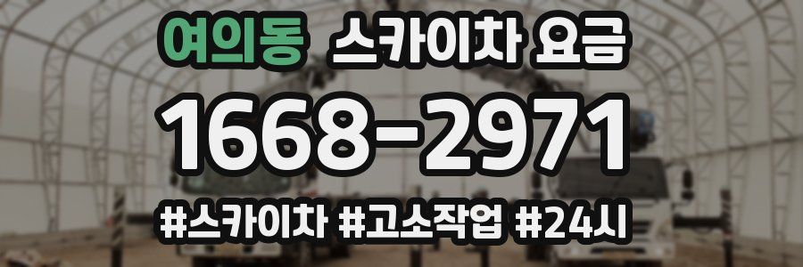 여의동 스카이차 요금