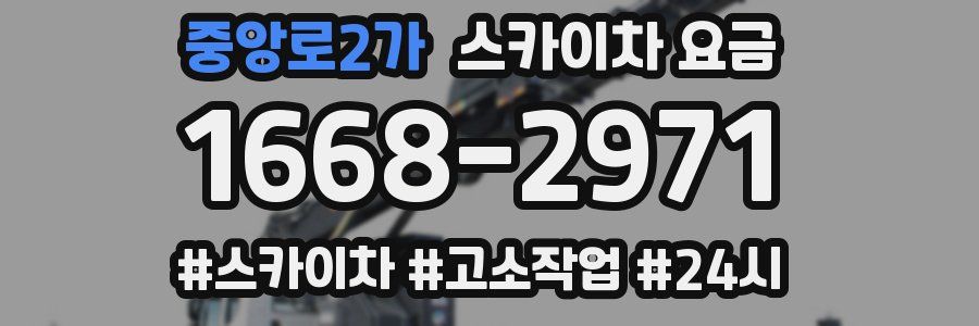 중앙로2가 스카이차 요금