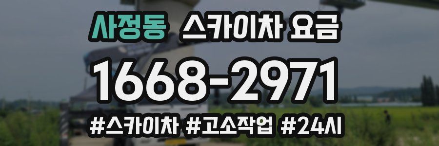 사정동 스카이차 요금