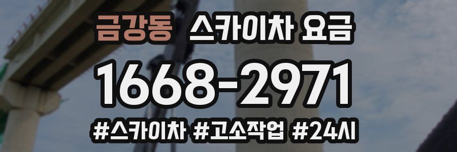 금강동 스카이차 요금