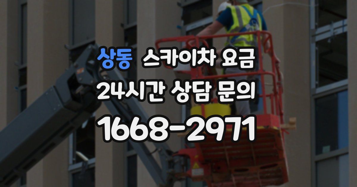 상동 스카이차 요금