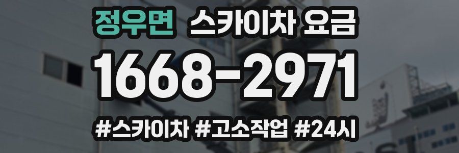 정우면 스카이차 요금