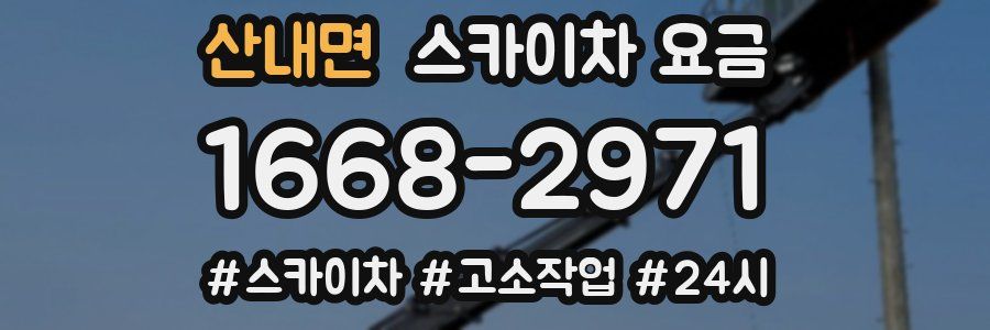 산내면 스카이차 요금