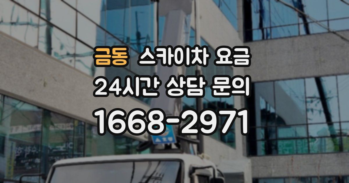 금동 스카이차 요금