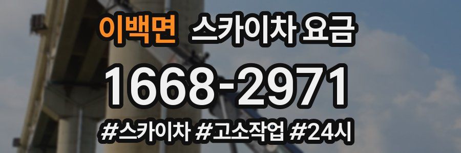 이백면 스카이차 요금