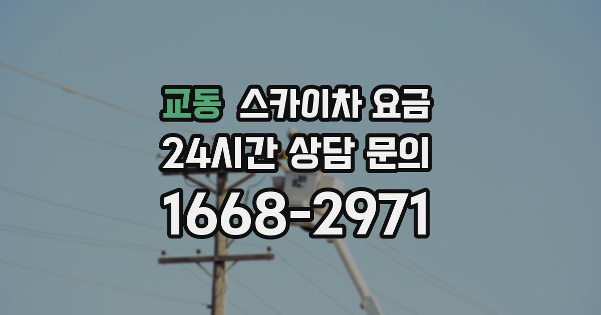 교동 스카이차 요금