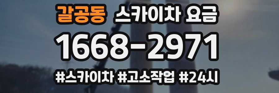 갈공동 스카이차 요금