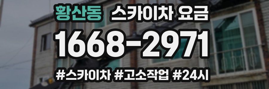 황산동 스카이차 요금