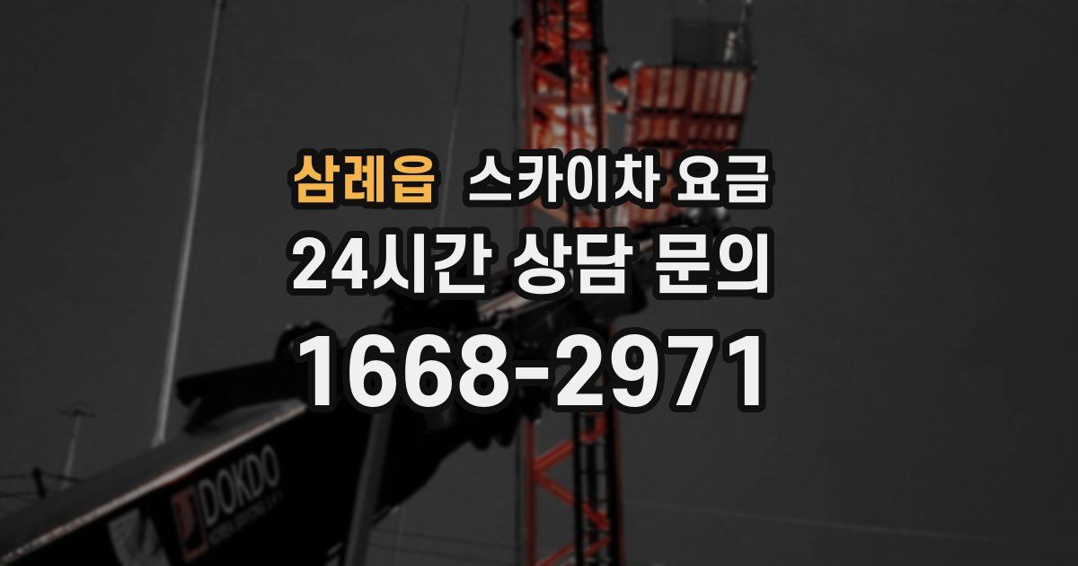 삼례읍 스카이차 요금