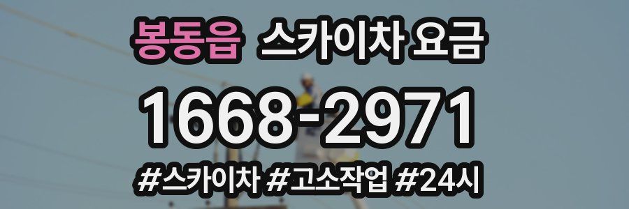 봉동읍 스카이차 요금