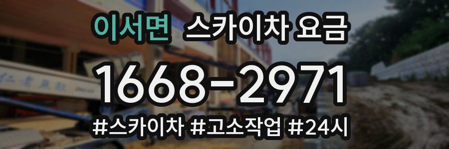 이서면 스카이차 요금