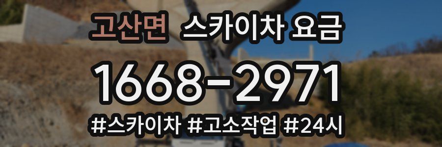 고산면 스카이차 요금