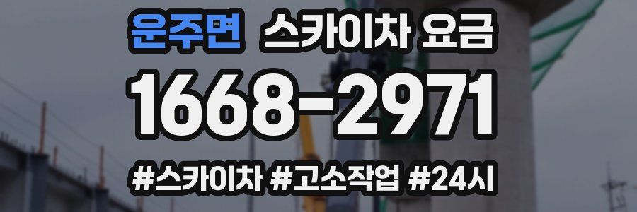 운주면 스카이차 요금