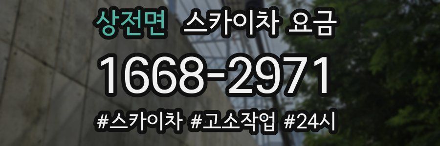 상전면 스카이차 요금