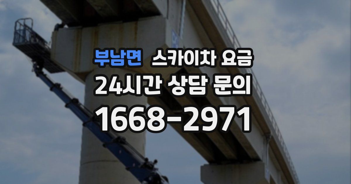 부남면 스카이차 요금