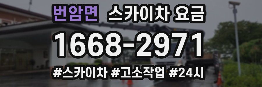 번암면 스카이차 요금