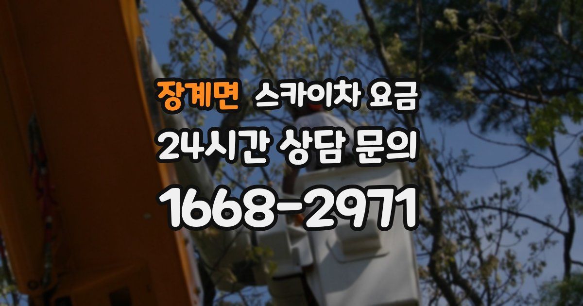 장계면 스카이차 요금