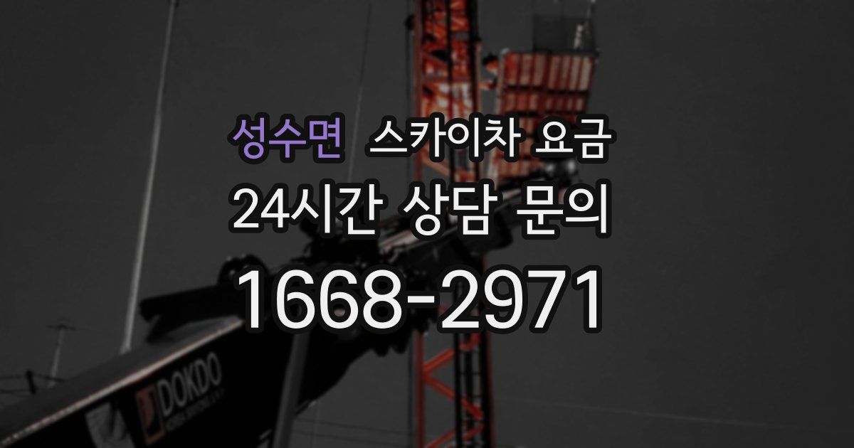 성수면 스카이차 요금