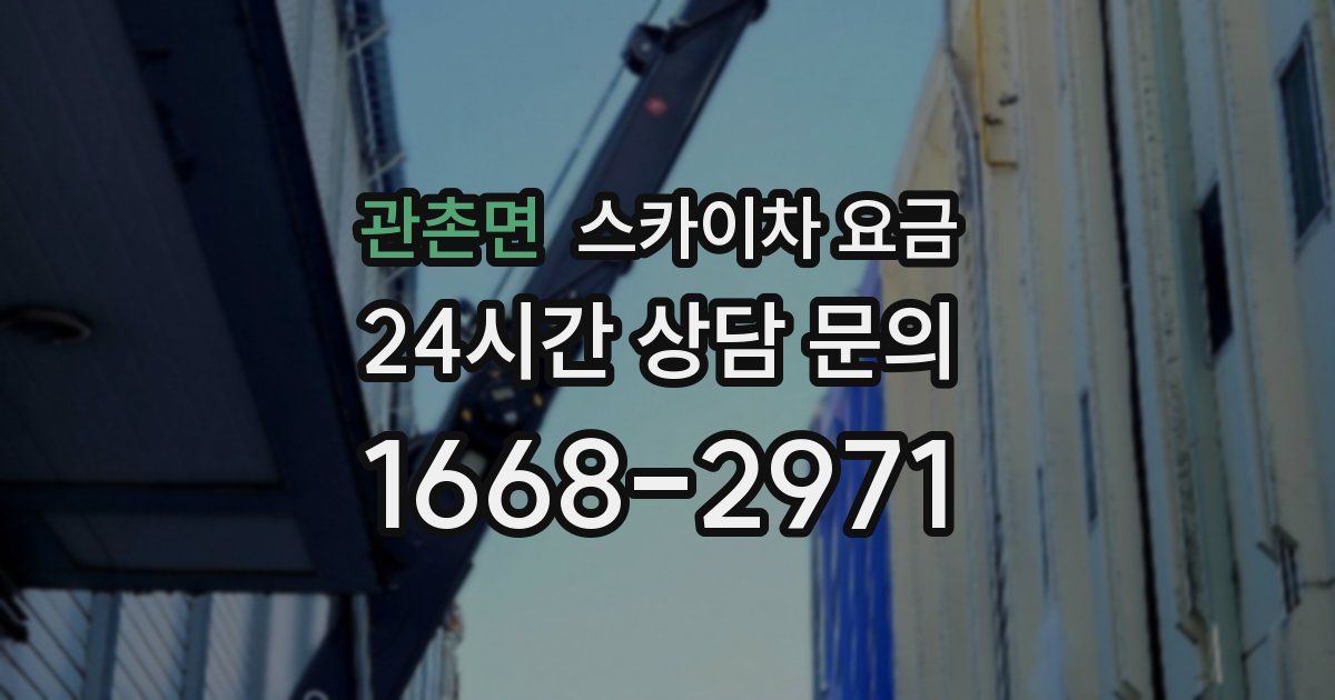 관촌면 스카이차 요금