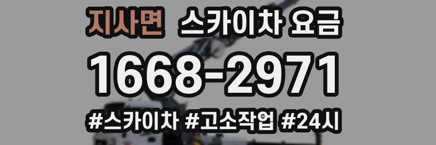 지사면 스카이차 요금