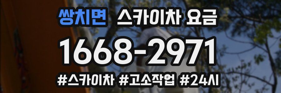 쌍치면 스카이차 요금