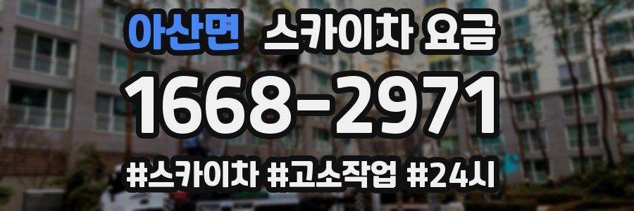 아산면 스카이차 요금