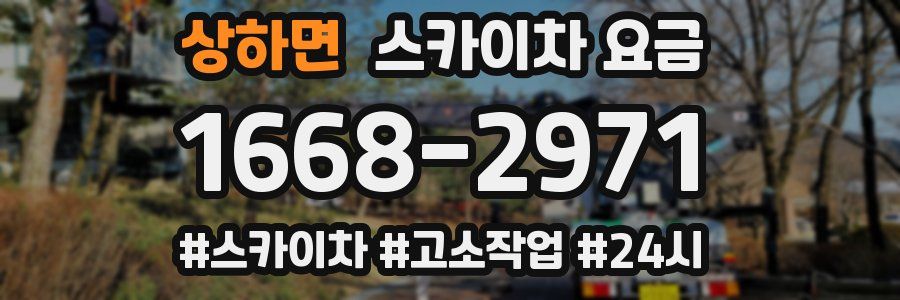 상하면 스카이차 요금