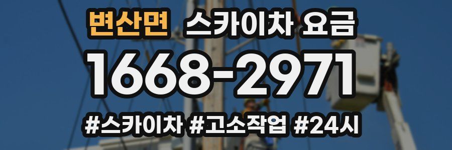 변산면 스카이차 요금