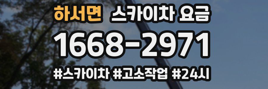 하서면 스카이차 요금