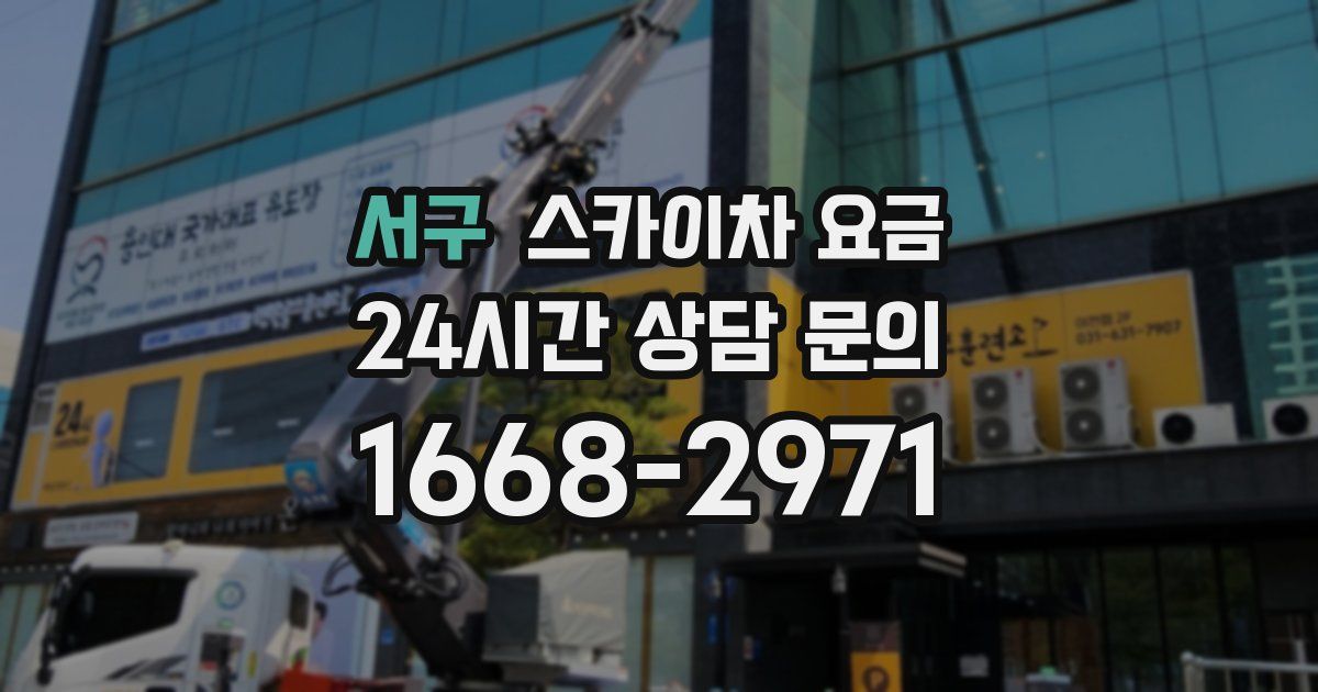 서구 스카이차 요금