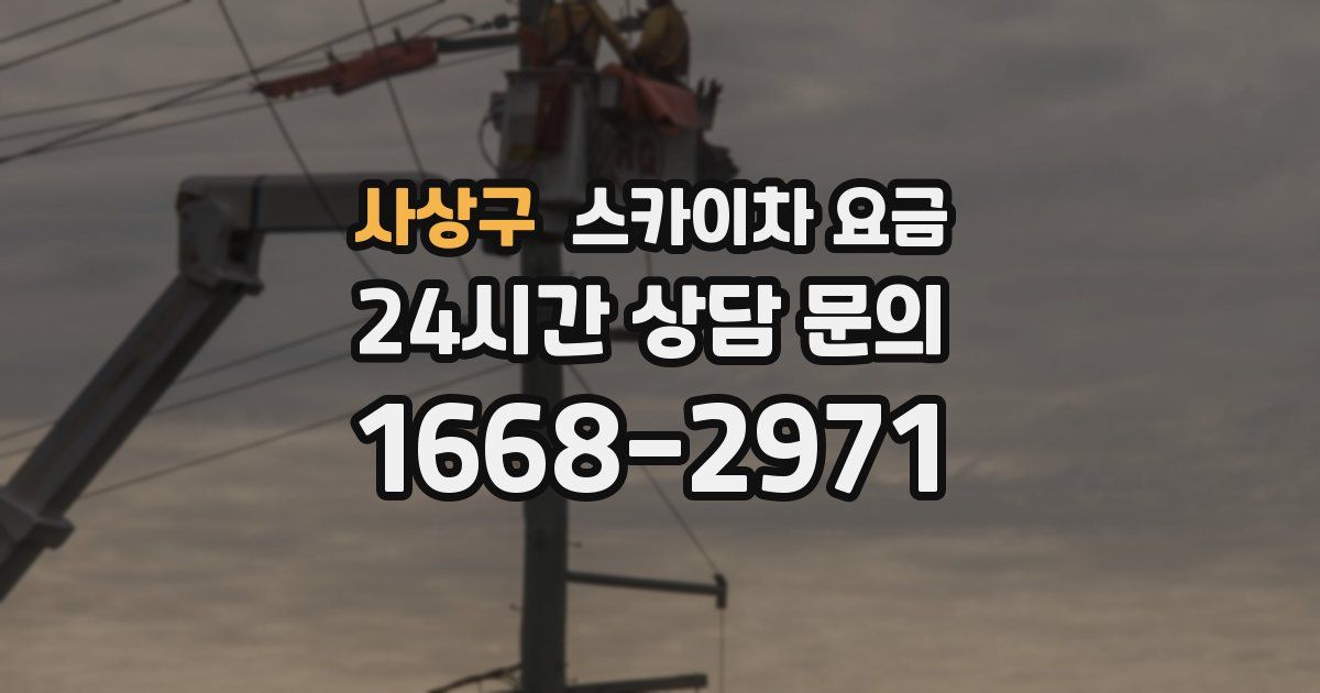 사상구 스카이차 요금