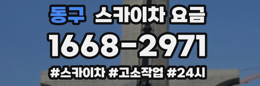 동구 스카이차 요금