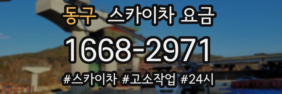 동구 스카이차 요금