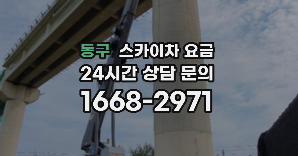 동구 스카이차 요금