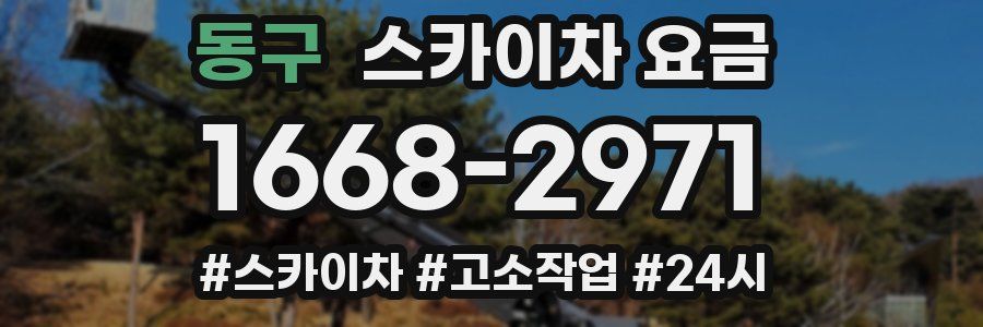 동구 스카이차 요금