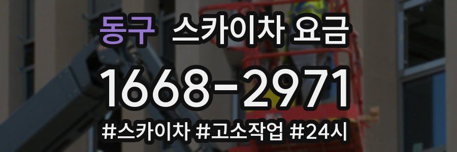 동구 스카이차 요금